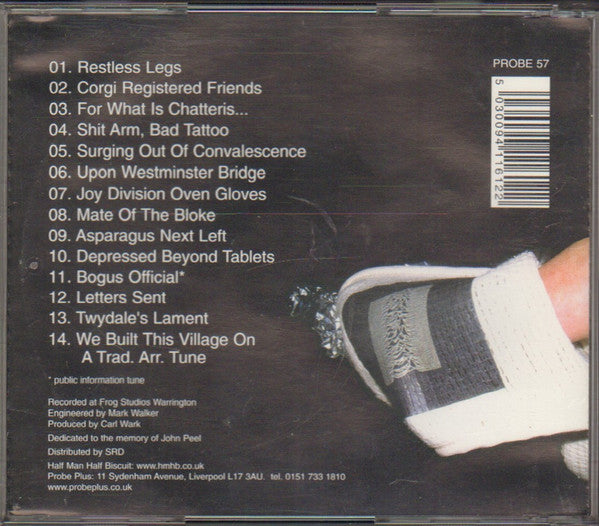 Image of Back Cover of 5134224E: CD - HALF MAN HALF BISCUIT, Achtung Bono (Probe Plus; PROBE 57, UK 2005, Jewel Case, Inner)   VG+/VG+