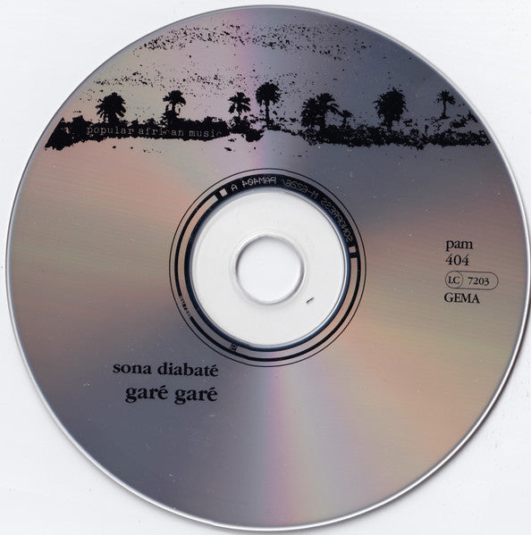 Image of Label Cover of 5134229E: CD - SONA DIABAT , Gar  Gar  (Popular African Music ; pam 404, Germany 1996, Jewel Case, Inner)   VG+/VG+