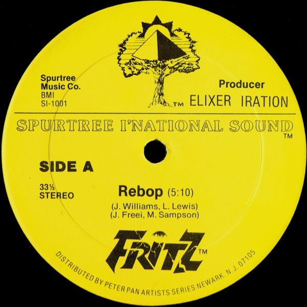 Image of Front Cover of 5114554C: 12" - FRITZ, Rebop / What Are The Reasons (Spurtree I'National Sound; SI-1001, USA & Canada 1982, Plain Sleeve) Light marks only. Slight warp but plays fine.  /VG