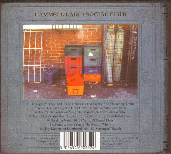 Image of Back Cover of 5134232E: CD - HALF MAN HALF BISCUIT, Cammell Laird Social Club (Probe Plus ; PROBE52CD, UK 2002, Jewel Case, Inner)   VG+/VG+