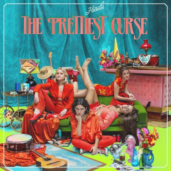 Image of Front Cover of 5114566C: LP - HINDS, The Prettiest Curse (Lucky Number; LUCKY139DK, UK 2020, Gatefold, SIGNED Insert, Poster, Tri-Colour Vinyl With Green Flexi-disc.)   VG+/VG+