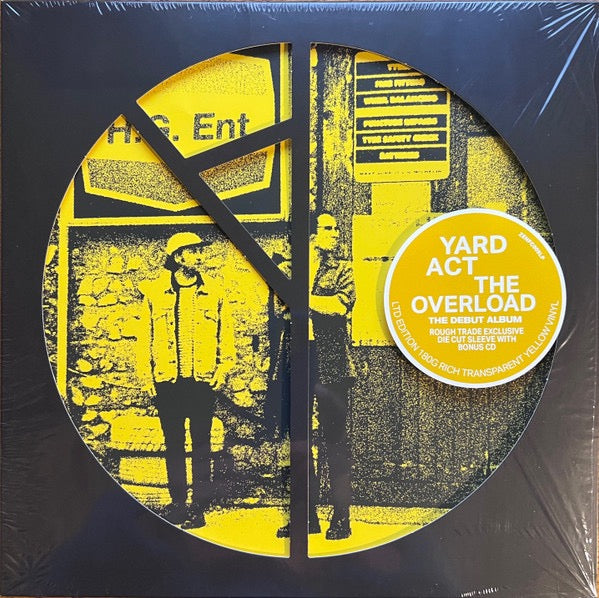 Image of Front Cover of 5114569C: LP - YARD ACT, The Overload (ZEN F.C.; ZENFC009LP, UK 2022, Die Cut Sleeve, Inner & Insert, Yellow Vinyl With CD. SIGNED on inner & sleeve.)   VG+/VG+