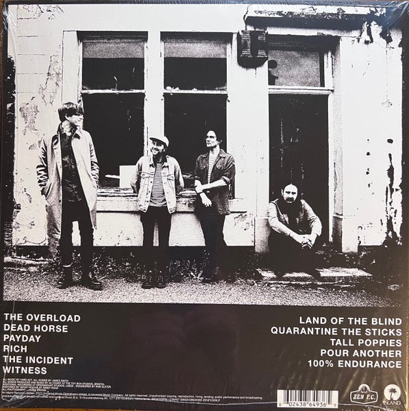 Image of Back Cover of 5114569C: LP - YARD ACT, The Overload (ZEN F.C.; ZENFC009LP, UK 2022, Die Cut Sleeve, Inner & Insert, Yellow Vinyl With CD. SIGNED on inner & sleeve.)   VG+/VG+