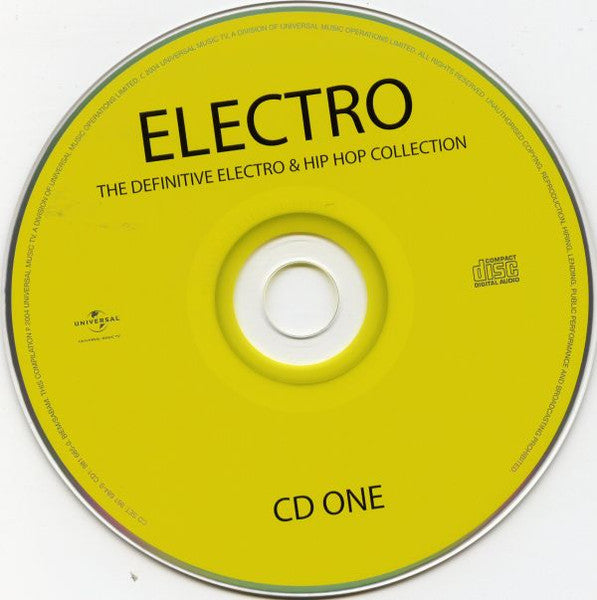 Image of Label Cover of 5134219E: 2xCD - VARIOUS, The Definitive Electro & Hip Hop Collection (Universal Music TV ; 981 684-9, UK 2004, Jewel Case, Booklet)   VG+/VG+