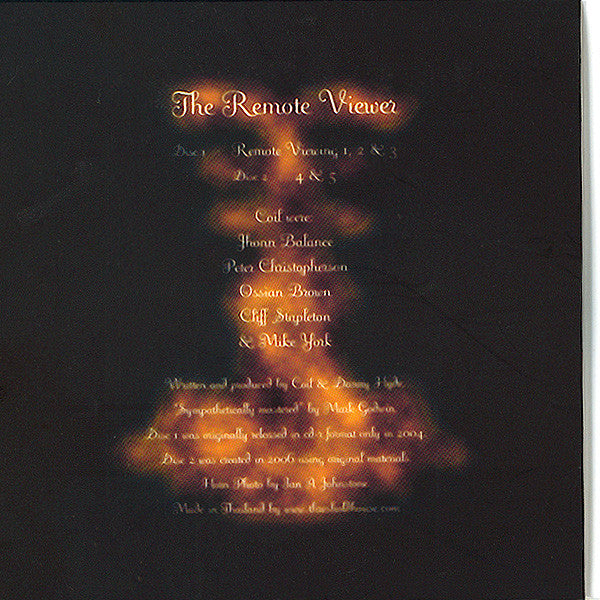 Image of Back Cover of 5234057E: 2xCD - COIL, The Remote Viewer (Threshold House; thbkk 1, Thailand 2006, digisleeve) Slight Spine Damage  VG/VG+