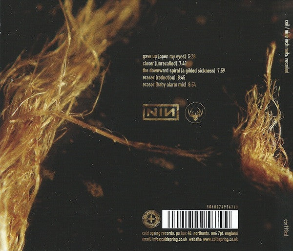 Image of Back Cover of CD - EX/EX - COIL / NINE INCH NAILS, Recoiled (Cold Spring ; csr193cd, UK 2014, Digipak, Insert), ,  - 2636083E