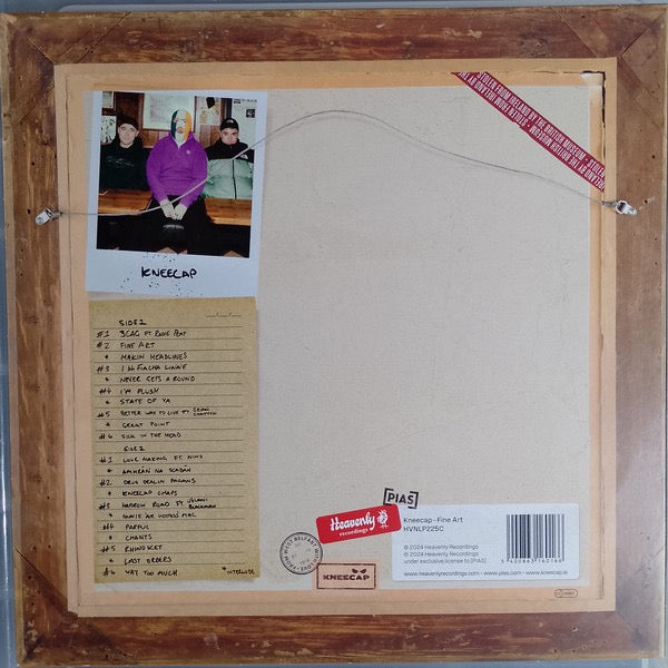 Image of Back Cover of LP - NEW/NEW - KNEECAP, Fine Art (Heavenly Recordings; HVNLP225C, UK 2024, Stickered Plastic Sleeve, Inner, Tricolour Vinyl, Download Code), ,  - 4935089E