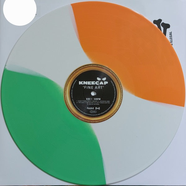 Image of Label Cover of 5214111C: LP - KNEECAP, Fine Art (Heavenly Recordings; HVNLP225C, UK & Europe 2024, Stickered Plastic Sleeve, Inner, Tricolour Vinyl)   NEW/NEW