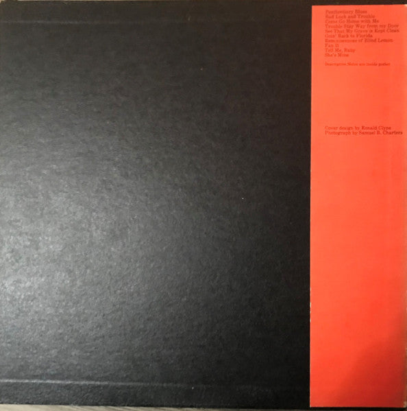 Image of Back Cover of 5244062S: LP - LIGHTNIN' HOPKINS, Lightnin' Hopkins (Folkways Records; FS 3822, US 1959, Textured Pasteback Sleeve, 4 page folded insert, 1st pressing with original label address of 117 W. 46 St., N.Y.C., Deep groove blue labels with silver printing) Lots of small scratches and scuffs, cover is in good shape with all 3 seams worn but intact, booklet is included plus small folkways order form  VG/G