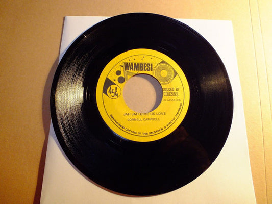 Image of Front Cover of 4025318E: 7" - CORNELL CAMPBELL, Jah Jah Give Us Love (Wambesi; TWDV-519, Jamaica 1970s)   /VG