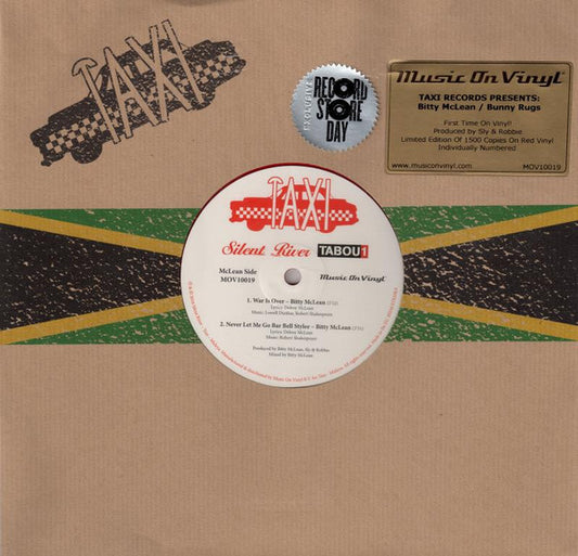 Image of Front Cover of 10" - VG/VG - BITTY MCLEAN / BUNNY RUGS, War Is Over / Never Let Me Go / Rumours (Taxi; MOV10019, Europe 2016, Company Sleeve, Limited Edition of 1,500 / Red Vinyl), In stickered plastic (creases etc.),  - 3016264C