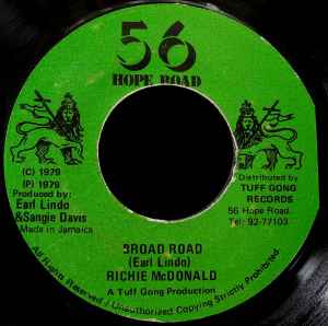 Image of Back Cover of 0125114E: 7" - RICHIE MCDONALD / ROOTS ROCK BAND, Broad Road (56 Hope Road; none, Jamaica 1979) Lots of light marks.  /G+