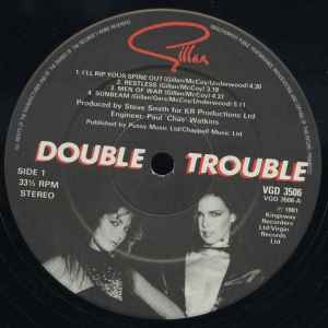 Image of Label Cover of 0115191C: 2xLP - GILLAN, Double Trouble (Virgin; VGD 3506, UK 1981, Gatefold) Edge Wear  VG/VG+