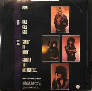 Image of Back Cover of 0115252C: 12" - M TLEY CR E, Girls Girls Girls (Elektra; EKR 59 T, UK 1987, Picture Sleeve)   VG/VG