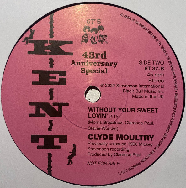 Image of Front Cover of 0125235E: 7" - WARREN RAY & THE INFERNAL BLUES MACHINE / CLYDE MOULTRY, It's The Feeling I Get / Without Your Sweet Lovin' (Kent Records; 6T 37, UK 2022) Lightest of marks.  /VG+