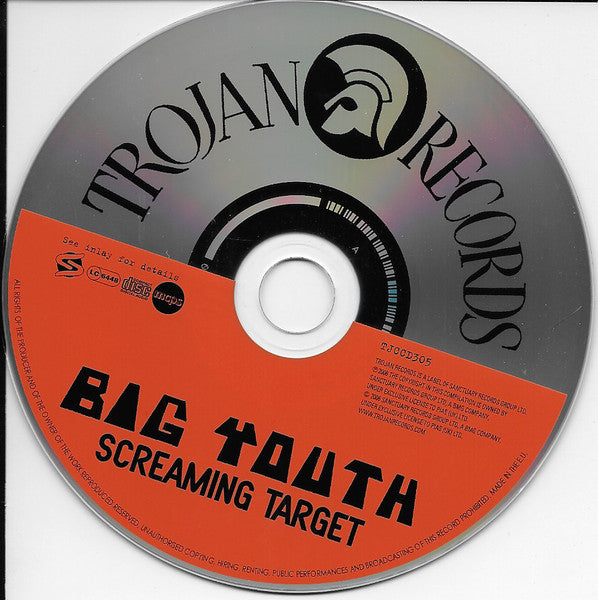 Image of Label Cover of CD - VG+/VG+ - BIG YOUTH, Screaming Target (Trojan Records; TJCCD305, UK 2014 Reissue, Jewel Case), ,  - 4216658C
