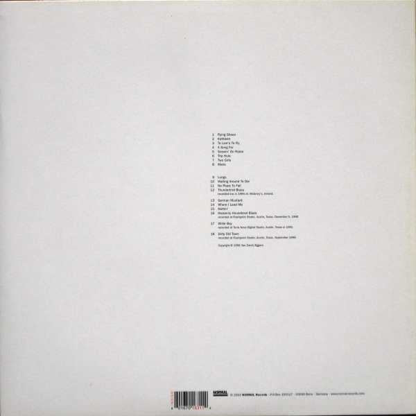 Image of Back Cover of 0125431E: LP - TOWNES VAN ZANDT, Absolutely Nothing (Normal; NORMAL 235, Germany 2002, Inner)   VG/VG