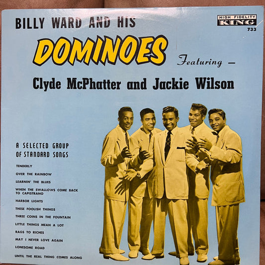 Image of Front Cover of 0115415C: LP - BILLY WARD AND HIS DOMINOES, Billy Ward And His Dominoes Featuring Clyde McPhatter And Jackie Wilson (King Records; 733, US 1987 Reissue) Shrink-wrap  VG+/VG