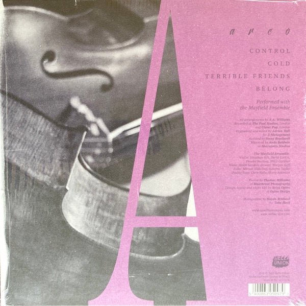 Image of Back Cover of 12" EP - VG+/VG+ - A.A.WILLIAMS, Arco (Bella Union; BELLA1245V, Europe 2021, Inner & Insert, Purple Marble Vinyl), ,  - 0115453C