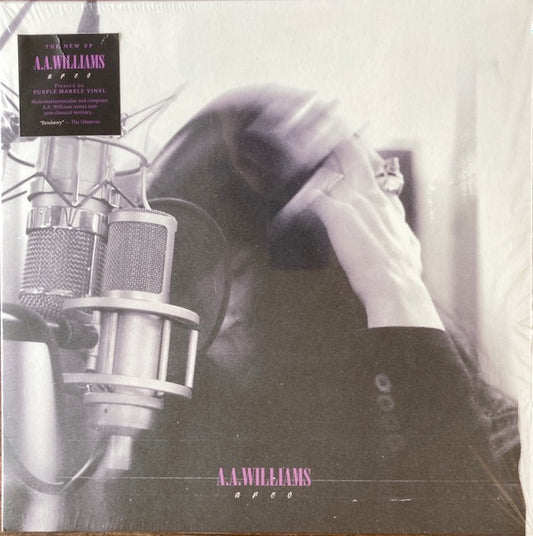 Image of Front Cover of 12" EP - VG+/VG+ - A.A.WILLIAMS, Arco (Bella Union; BELLA1245V, Europe 2021, Inner & Insert, Purple Marble Vinyl), SIGNED PRINT. Still in hype stickered shrinkwrap. Corner bump.,  - 1446206S