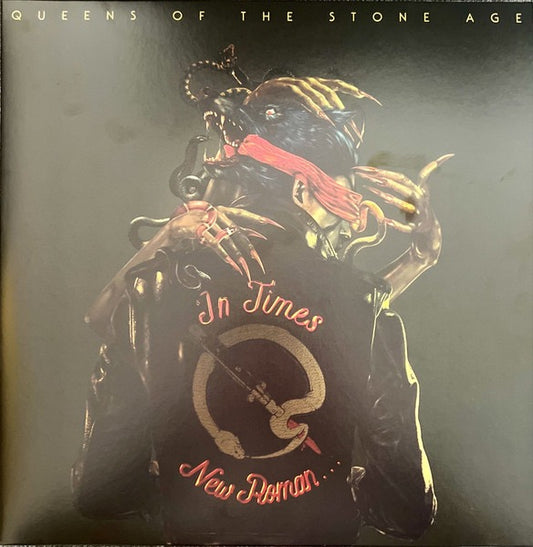 Image of Front Cover of 2xLP - VG+/VG+ - QUEENS OF THE STONE AGE, In Times New Roman... (Matador; OLE1947LPE2, UK 2023, Gatefold, 2 Inserts, White Vinyl), Stickered Sleeve,  - 0215040C