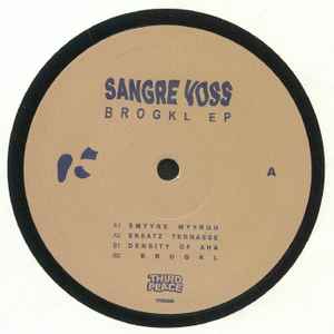 Image of Front Cover of 12" - /VG+ - SANGRE VOSS, Brogkl EP (Third Place Records ; TPDD009, UK 2024, Die Cut Sleeve), ,  - 2246063S