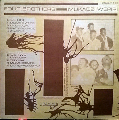 Image of Back Cover of 0225117E: LP - FOUR BROTHERS*, Mukadzi Wepiri (Kumusha; KSALP 129, Zimbabwe 1990)   VG+/VG+