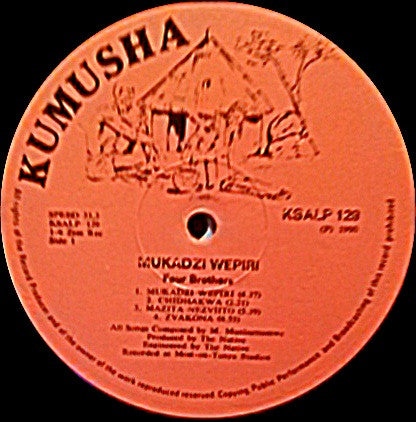 Image of Label Cover of 0225117E: LP - FOUR BROTHERS*, Mukadzi Wepiri (Kumusha; KSALP 129, Zimbabwe 1990)   VG+/VG+