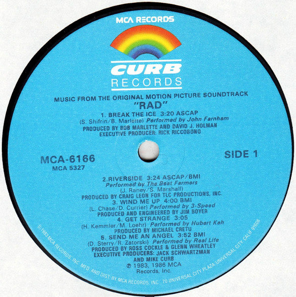 Image of Label Cover of 0225092E: LP - VARIOUS, Music From The Motion Picture Soundtrack - Rad (MCA Records; MCA-6166, US 1986)   VG/VG+