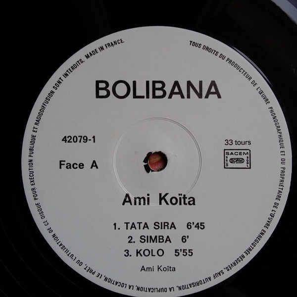 Image of Label Cover of 0225124E: LP - AMI KO TA, Tata Sira ( ditions Bolibana; 42079-1, France 1984)   VG+/VG+