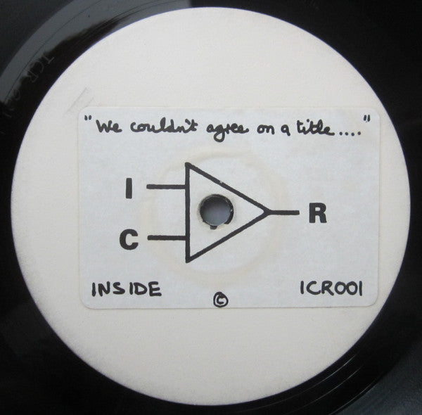 Image of Label Cover of 0225203E: LP - VARIOUSN ARTISTS, We Couldn't Agree On A Title (ICR ; ICR 001, UK 1981, Stickered White Labels, Booklet) Ring Wear  VG/VG+