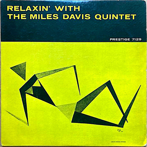 Image of Front Cover of 0245222S: LP - THE MILES DAVIS QUINTET, Relaxin' With The Miles Davis Quintet (Prestige; 7129, US 1958, Pasteback Sleeve, Company Inner, Pressing indentation around spindle hole on side B) A couple of light scratches and scuffs on Side A, light wear on opening edge, very small initials on top right of back cover  VG/VG