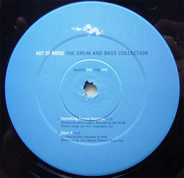 Image of Label Cover of 0225335E: 2xLP - ART OF NOISE, The Drum And Bass Collection (China Records; WOL1072, UK 1996) light marks on vinyl, corner bump and edge wear on sleeve. faint ring wear.   VG/VG