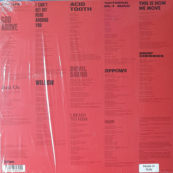Image of Back Cover of LP - EX/VG+ - BILLIE MARTEN, Drop Cherries (Fiction Records; BMDCH3, UK & Europe 2023, Inner), Storage marks. Seal opened instore, still in hype stickered shrinkwrap.,  - 3226299E