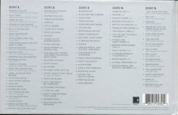 Image of Back Cover of 0215563C: 5xCD - JOHN LEE HOOKER, King Of The Boogie (Craft Recordings; CR00015, Europe 2017, Book Sleeve)   VG+/VG+