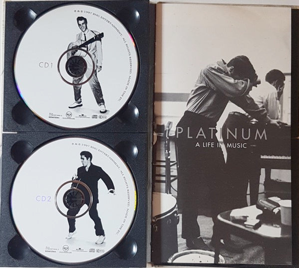 Image of Label Cover of 0216637C: 4xCD - ELVIS PRESLEY, Platinum (A Life In Music) (RCA; 07863 67469 2, Europe 1997, Book Sleeve)   VG+/VG+