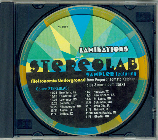 Image of Front Cover of 1735076E: CD - STEREOLAB, Laminations (Elektra ; PRCD 9706-2, US 1996, Jewel Case)   VG+/VG+