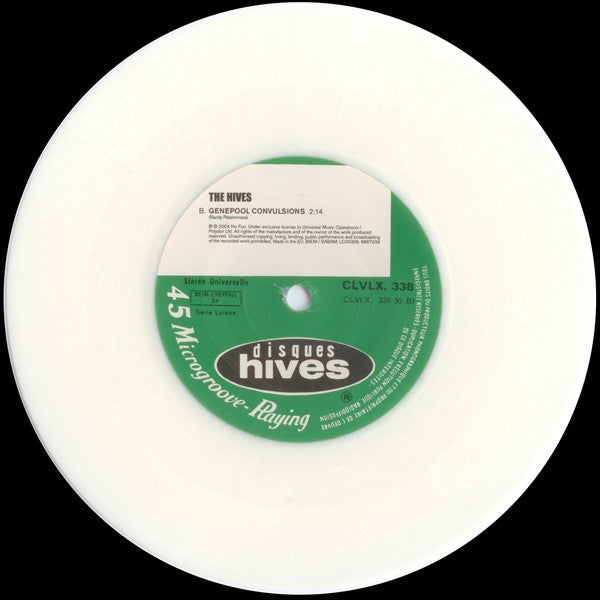 Image of Label Cover of 7" - VG/VG+ - THE HIVES, Walk Idiot Walk (Polydor; 9867039, UK 2004, Picture Sleeve, White Vinyl), Very light crease to rear of sleeve,  - 3516102C