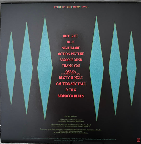 Image of Back Cover of LP - VG+/VG+ - NIGHT BEATS, Rajan (Fuzz Club Records; FC201, Europe 2023, Inner, Green Vinyl), Still In Outer Plastic With Hype Sticker,  - 0225376E
