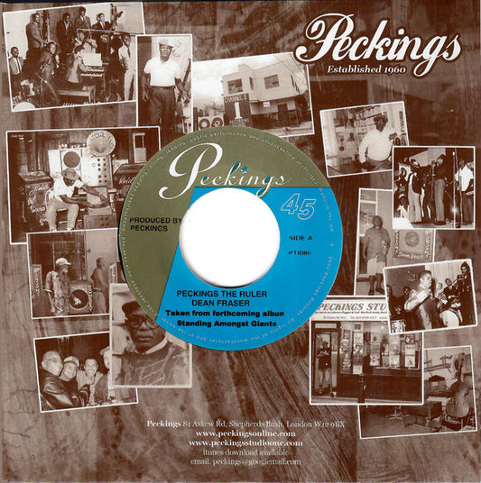 Image of Front Cover of 0355183S: 7" - DEAN FRASER, Peckings The Ruler/ Kingston Nights (Peckings Records; PTI080, UK 2013, Company Sleeve)   EX/EX