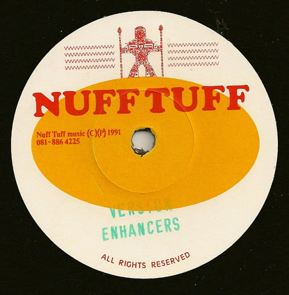 Image of Back Cover of 4855077S: 7" - YAO, Gunman (No Run Things) (Nuff Tuff Music; TUF-002, UK 1991, Solid Centre / Stamped titles)   /EX