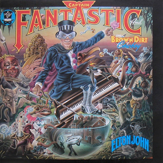 Image of Front Cover of LP - VG/VG - ELTON JOHN, Captain Fantastic and the Brown Dirt Cowboy (DJM Records; DJM 22094, UK 1981 Reissue, Inner & 2 Booklets, Poster), ,  - 2715269C