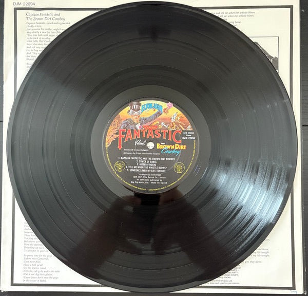 Image of Label Cover of LP - VG/VG - ELTON JOHN, Captain Fantastic and the Brown Dirt Cowboy (DJM Records; DJM 22094, UK 1981 Reissue, Inner & 2 Booklets, Poster), ,  - 2715269C