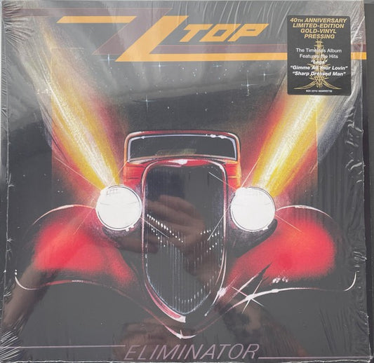 Image of Front Cover of 4815397C: LP - ZZ TOP, Eliminator (Warner Records; RCD1 23774, Worldwide 2023 Reissue, Inner, Gold Vinyl)   NEW/NEW