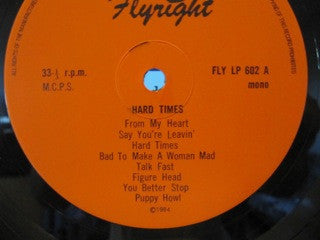 Image of Label Cover of LP - G+/G+ - VARIOUS, Hard Times (Chicago Blues Of The Sixties) (Flyright Records; FLY LP 602, UK 1985, Mono), Sleeve has bent corner, sticker ghost, creasing, wear and scuffs,  - 3515402C
