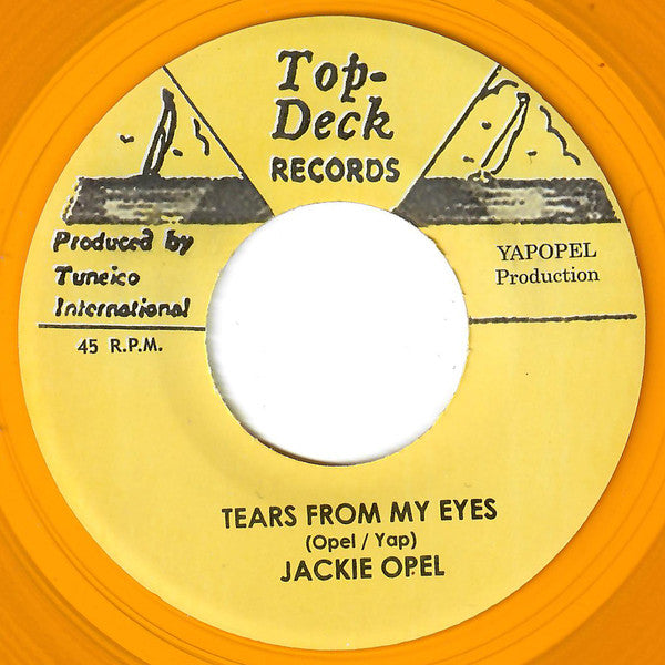 Image of Front Cover of 7" - /VG+ - JACKIE OPEL / ROLAND ALPHONSO & LYNN TAIT, Tears From My Eyes / Non Stop (Alternative Mix) (Top Deck Records; , Jamaica 2007, Yellow Clear Vinyl), ,  - 4815389C