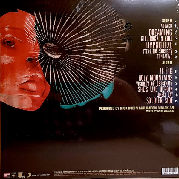 Image of Back Cover of LP - NEW/NEW - SYSTEM OF A DOWN, Hypnotize (American Recordings; 19075865601, Europe 2018 Reissue, Inner), ,  - 1316573C