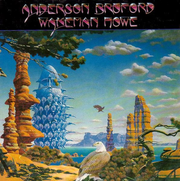 Image of Front Cover of LP - VG/VG - ANDERSON BRUFORD WAKEMAN HOWE, Anderson Bruford Wakeman Howe (Arista; 209 970, Europe 1989, Gatefold, Inner), Seam split on top edge and some ring wear.  Some scuffs and light longer marks on record. ,  - 5125235E