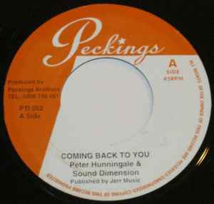Image of Front Cover of 0355170S: 7" - PETER HUNNINGALE & SOUND DIMENSION, Coming Back To You/ This Is Life (Peckings Records; PTI 052, UK 2008) Lightest of marks  /VG+