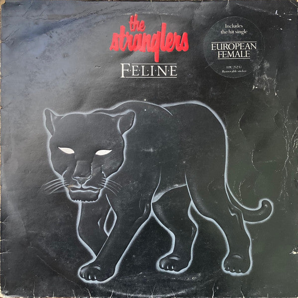 Image of Front Cover of LP - VG+/EX - THE STRANGLERS, Feline (Epic; EPC 25237, UK 1982, Embossed Sleeve), Seal opened instore, still in shrinkwrap with no hype sticker. Corner wear and creasing. ,  - 3926361E